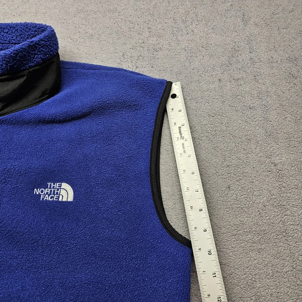 The North Face Denali Fleece Vest Mens Large Royal Blue Full Zip Hiking Retro